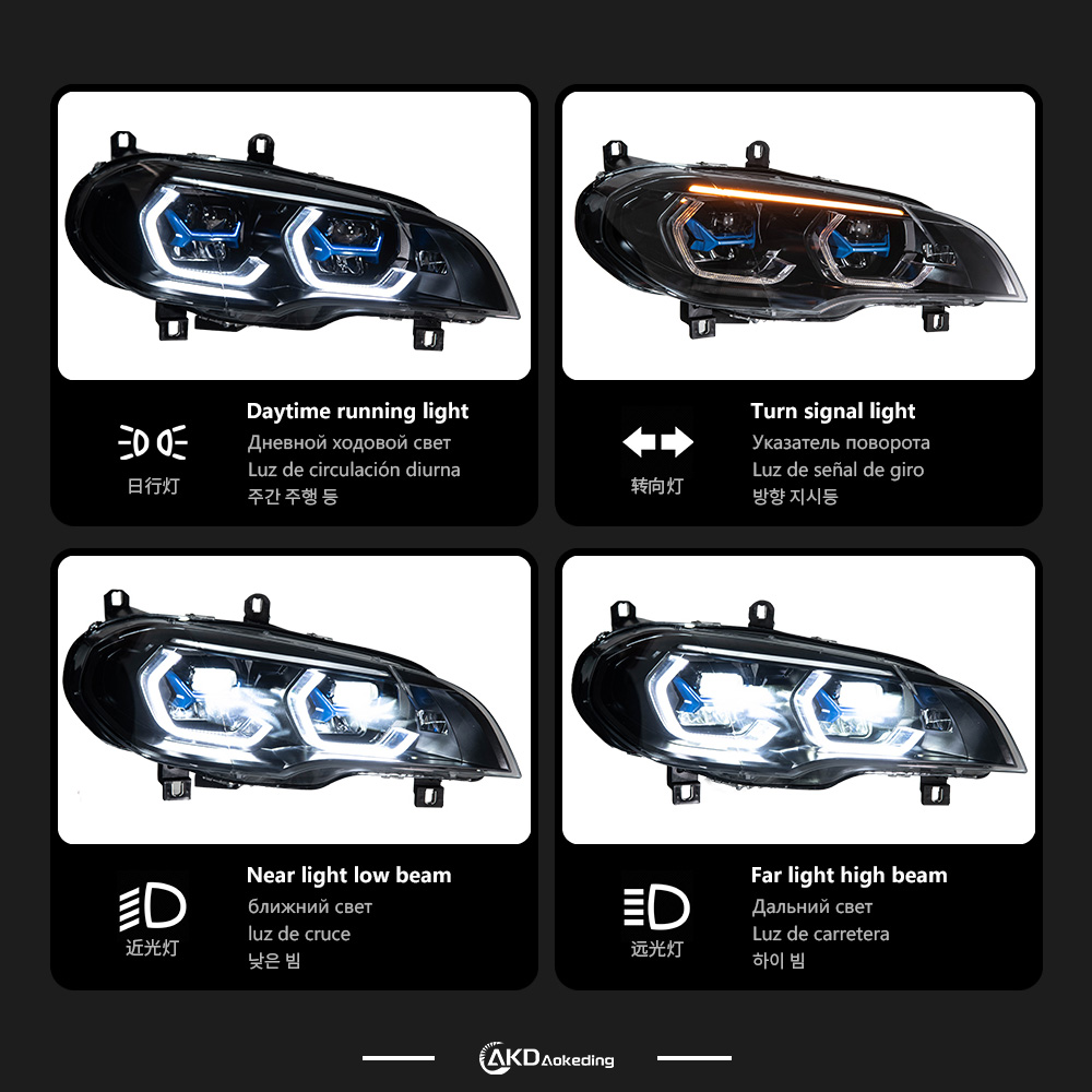 Headlight For X5 E70 LED headl - огляд і ціна Laser Led Headlight Projector Lens