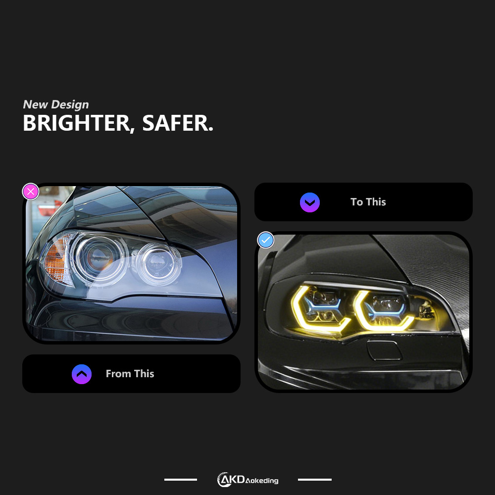 Headlight For X5 E70 LED headl - огляд і ціна Laser Led Headlight Projector Lens
