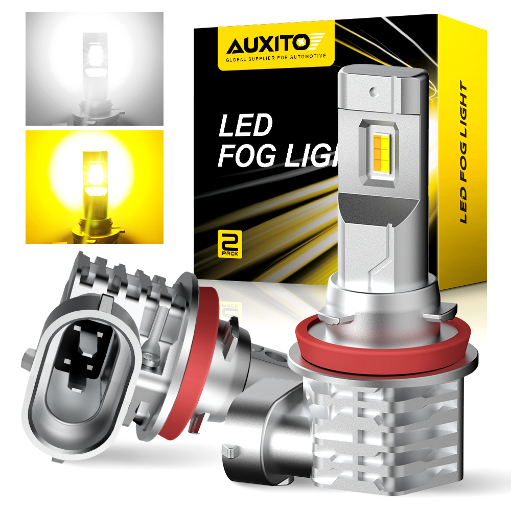 AUXITO 2Pcs Switchback H8 H11  - огляд і ціна Led Fog Light H11 3000K Yellow
