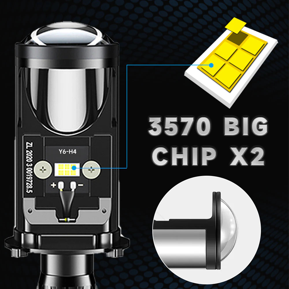 Y6D H4 LED Headlight Canbus Ca - огляд і ціна Led Headlight H4 Hi Lo 120W
