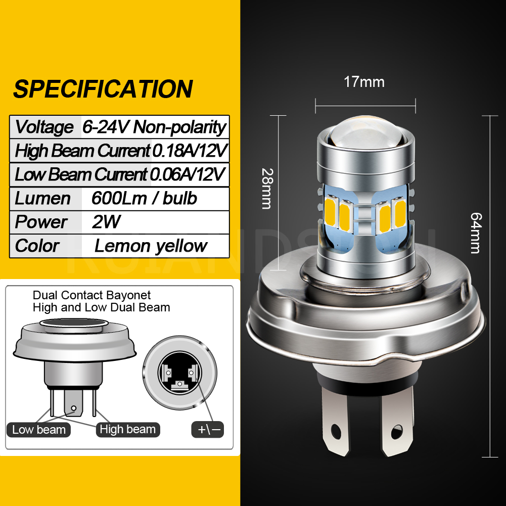 P45T LED Headlight LED 6V 12V  - огляд і ціна Motorcycle Led Headlight Bulb H4