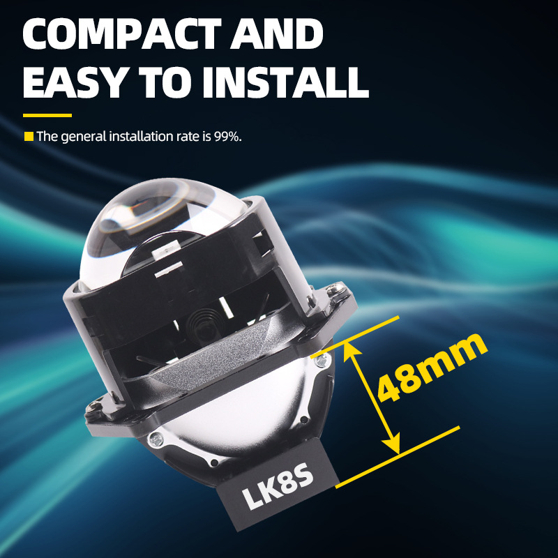 NXY LK8S 3 Inch Square Matrix  - огляд і ціна Led Headlight H4 Hi Lo 120W