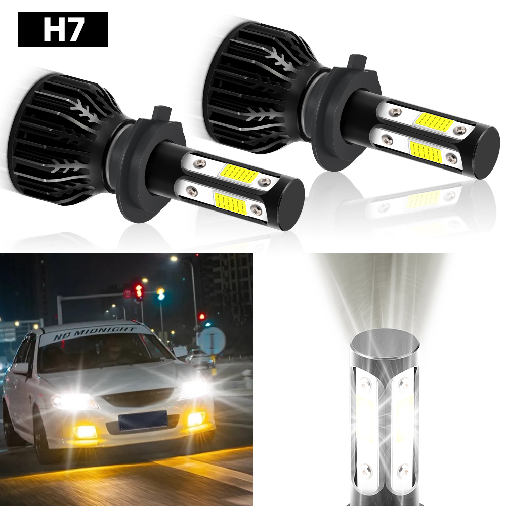 2PCS H7 Car LED HeadLight Bulb - огляд і ціна Led Headlight 6500K White 12000Lm