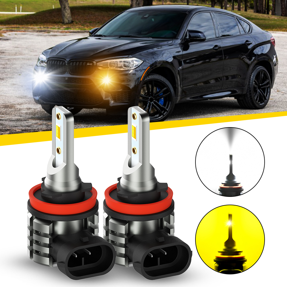 AUXITO 2Pcs L6 LED H8 H11 Yell - огляд і ціна Led Fog Light H11 3000K Yellow