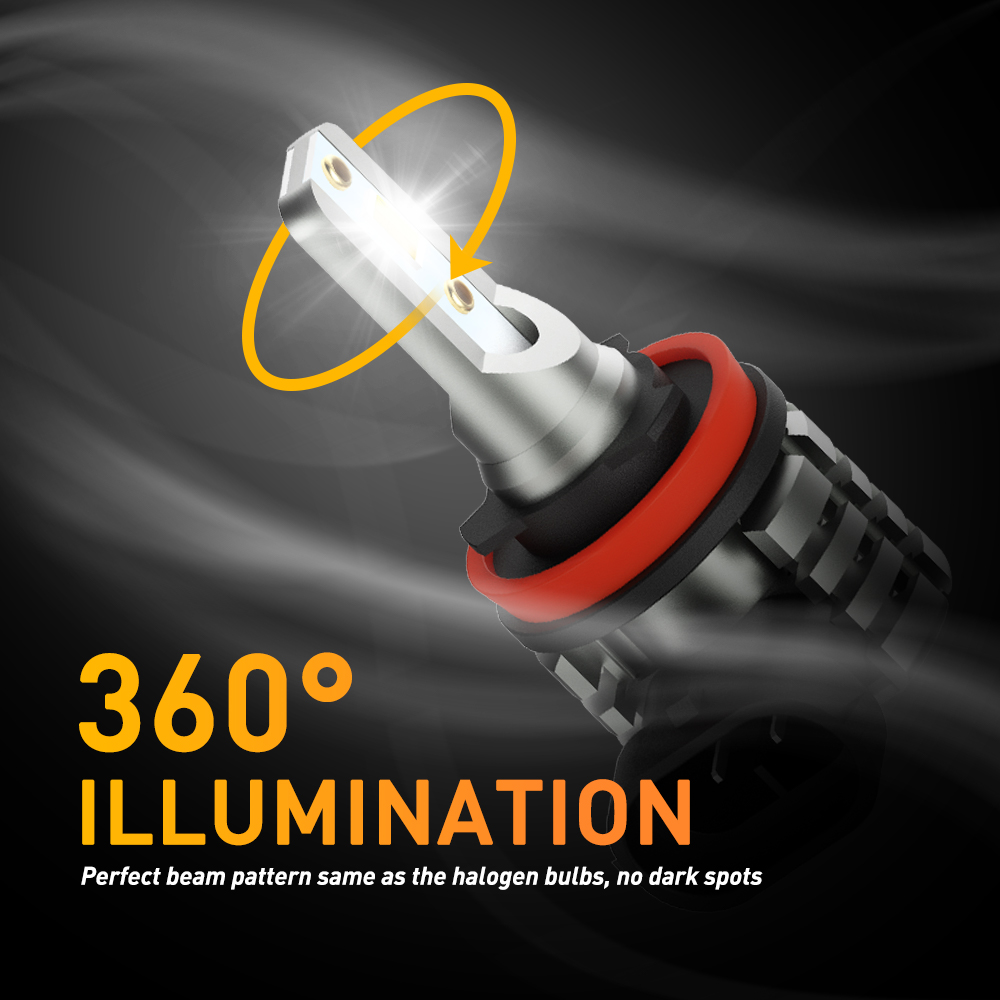 AUXITO 2Pcs L6 LED H8 H11 Yell - огляд і ціна Led Fog Light H11 3000K Yellow