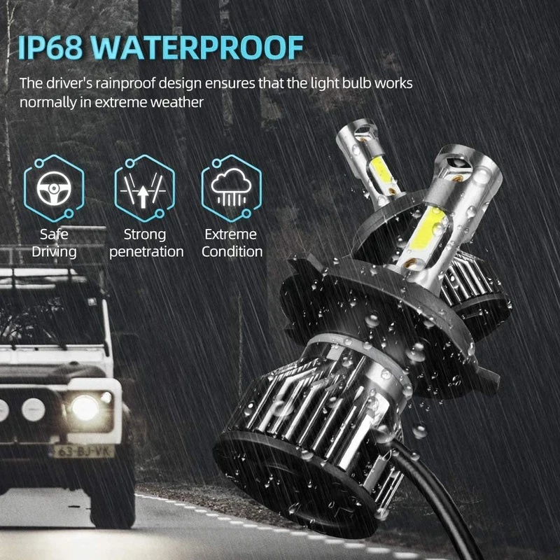 Motorcycle LED Headlight Bulb  - огляд і ціна Led Headlight H4 Hi Lo 120W
