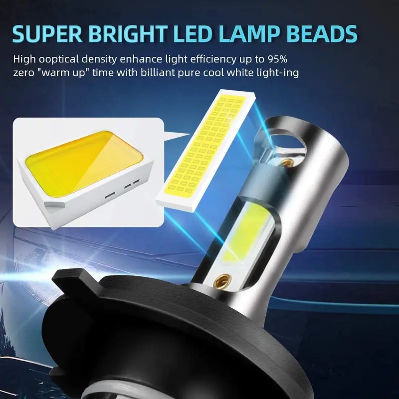 Motorcycle LED Headlight Bulb  - огляд і ціна Led Headlight H4 Hi Lo 120W