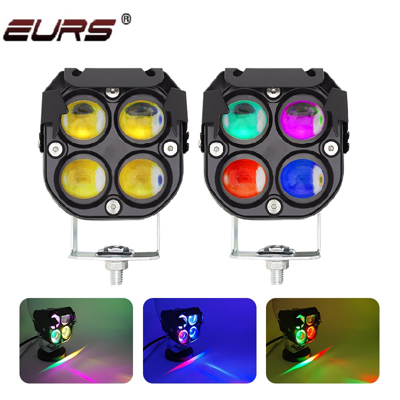 2PCS 3 Inch 4 RGB Led Work Spo - огляд і ціна Led Work Light Bar 12 Inch Offroad
