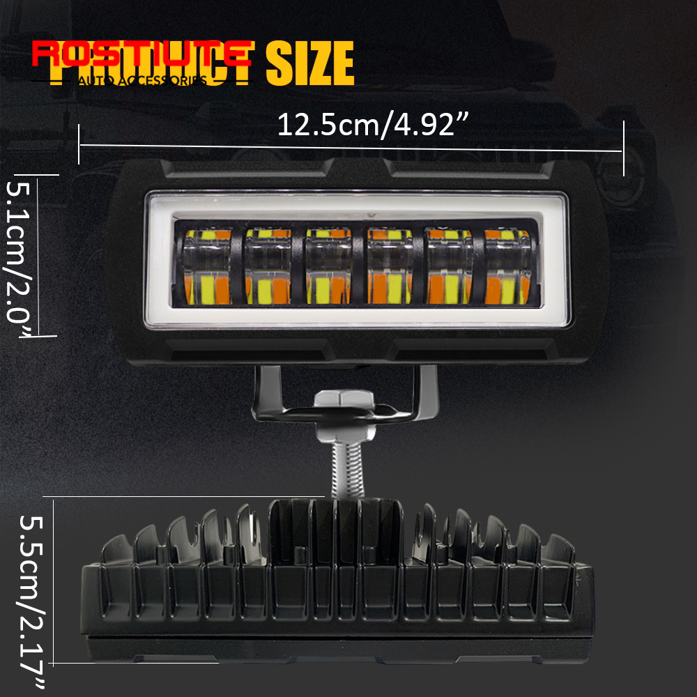 5 Inch White Amber Car Work Li - огляд і ціна Led Work Light Bar 12 Inch Offroad