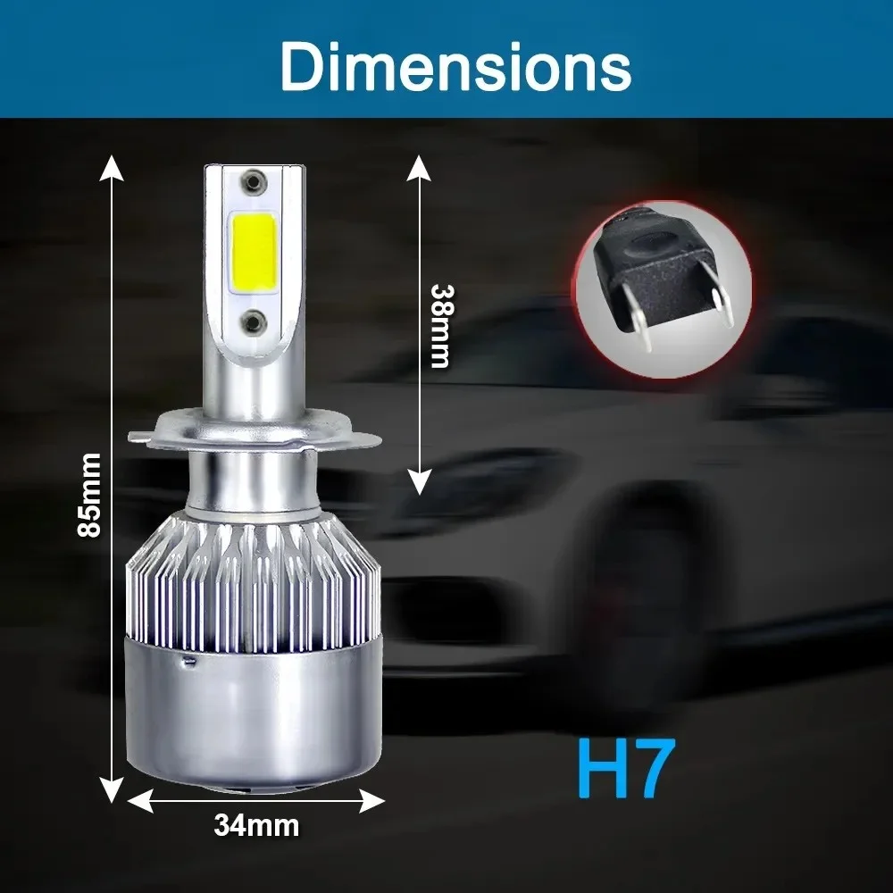 TCYATO 2x C6 LED Car Headlight - огляд і ціна Car Led Bulb H1 H3 H8 H11