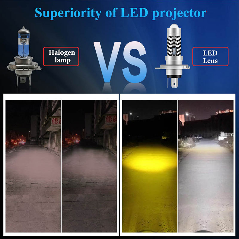 1Pc H4 P15D LED Dual Color Mot - огляд і ціна Motorcycle Led Headlight Bulb H4