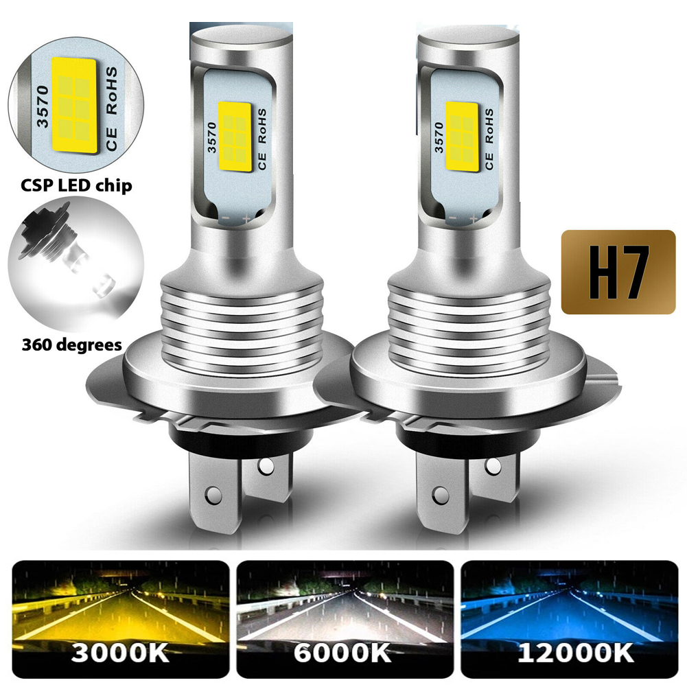 2Pcs H7 CSP Mini LED H4 H1 H11 - огляд і ціна Led Headlight Bulb H7 20000Lm