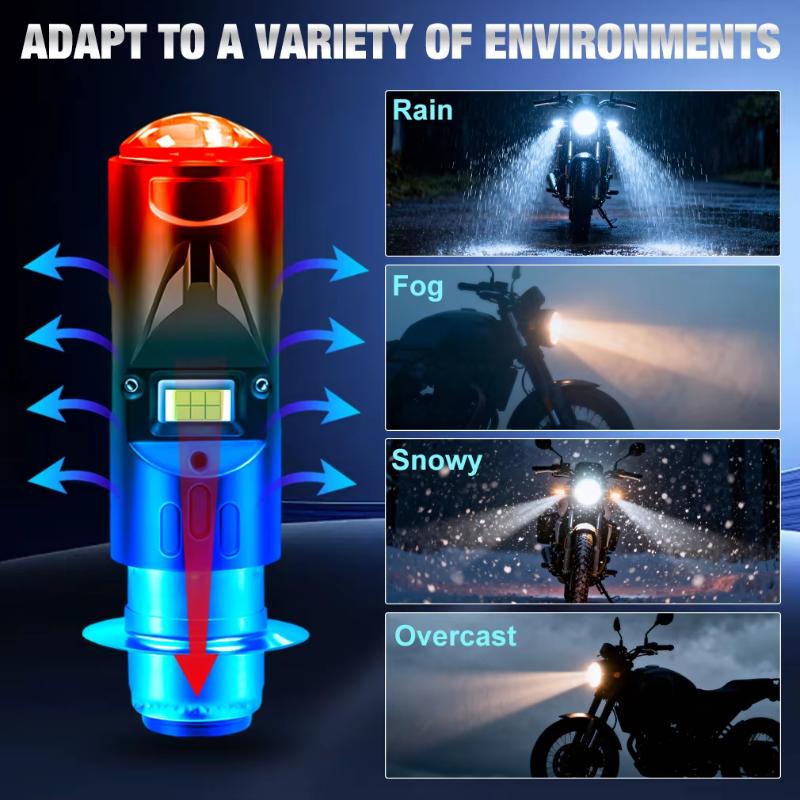 [MS]1Pcs CSP Moto LED H4 BA20D - огляд і ціна Motorcycle Led Headlight Bulb H4