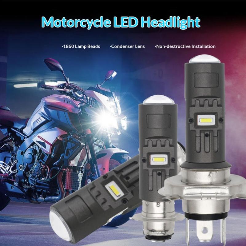 [MS]1Pcs CSP Moto LED H4 BA20D - огляд і ціна Motorcycle Led Headlight Bulb H4