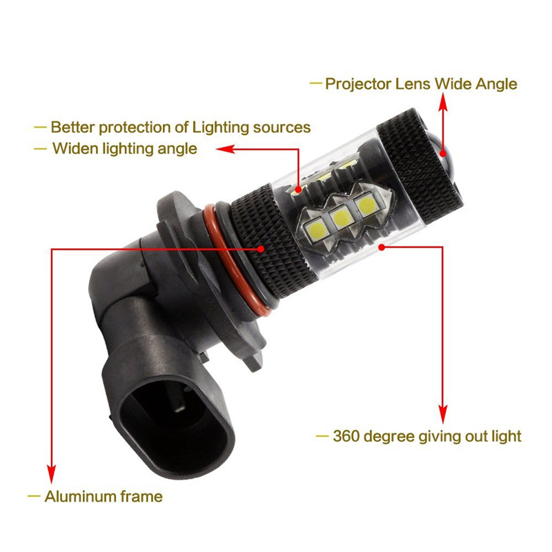 2Pcs H8 H11 H7 H16 HB4 9006 HB - огляд і ціна Car Led Headlight 9005 9006