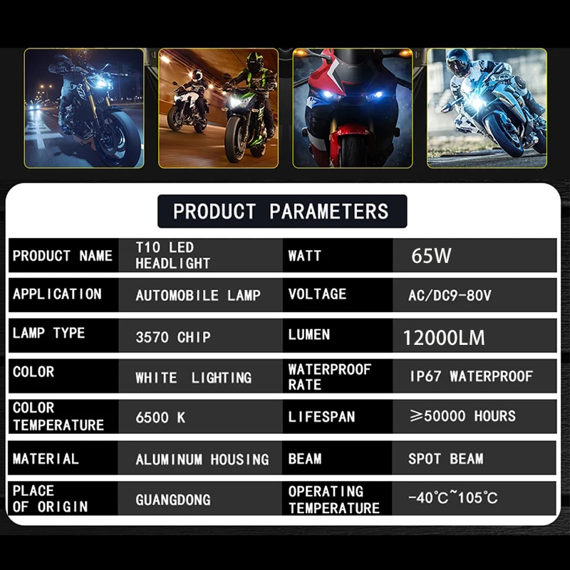 H4 LED Motorcycle Headlight Le - огляд і ціна Motorcycle Led Headlight Bulb H4