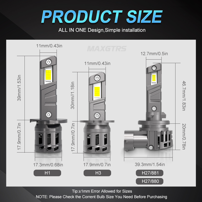 2Pcs 20000LM H8 H11 H7 LED CSP - огляд і ціна Led Headlight Bulb H7 20000Lm