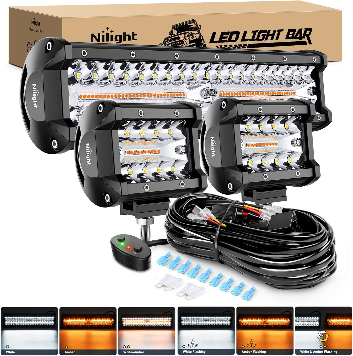 Nilight 12Inch 300W LED Light  - огляд і ціна Led Work Light Bar 12 Inch Offroad
